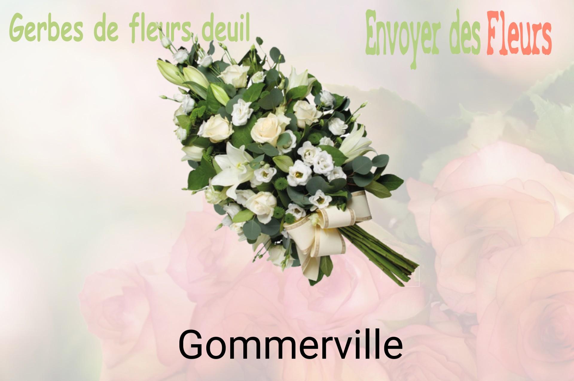 Gerbe de fleurs de deuil livrée à Gommerville
